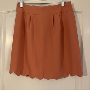 Ann Taylor loft scalloped pink skirt size 8P